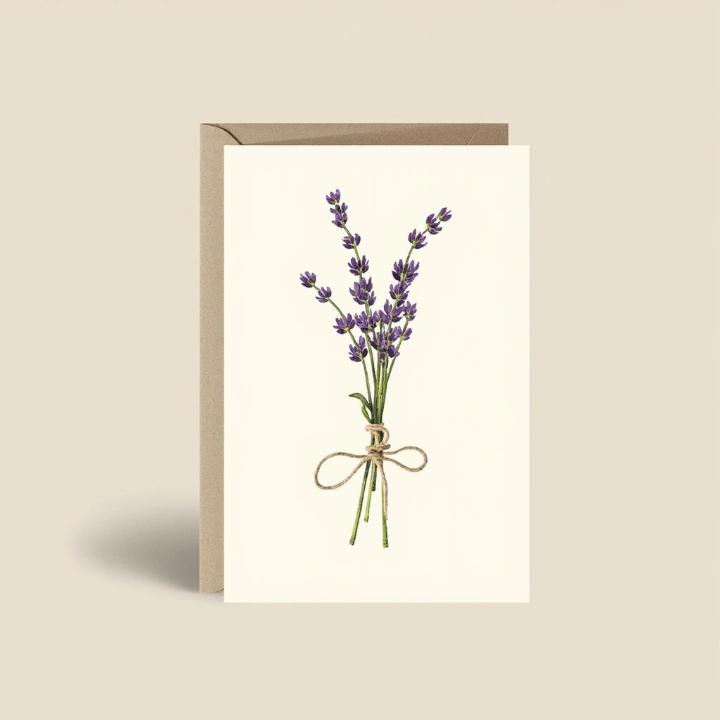 Thumbnail of a lavender thank-you card