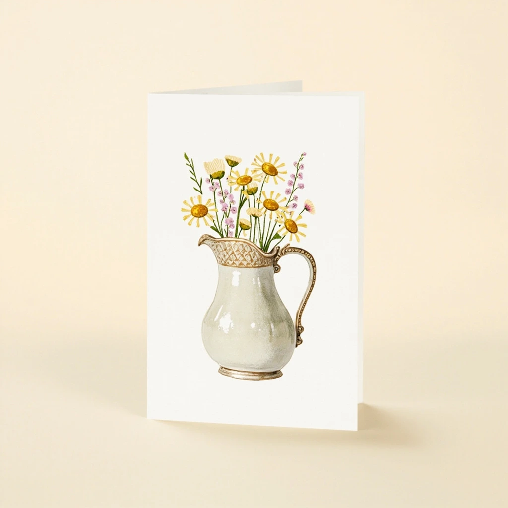 Thumbnail of a wild daisy jug card