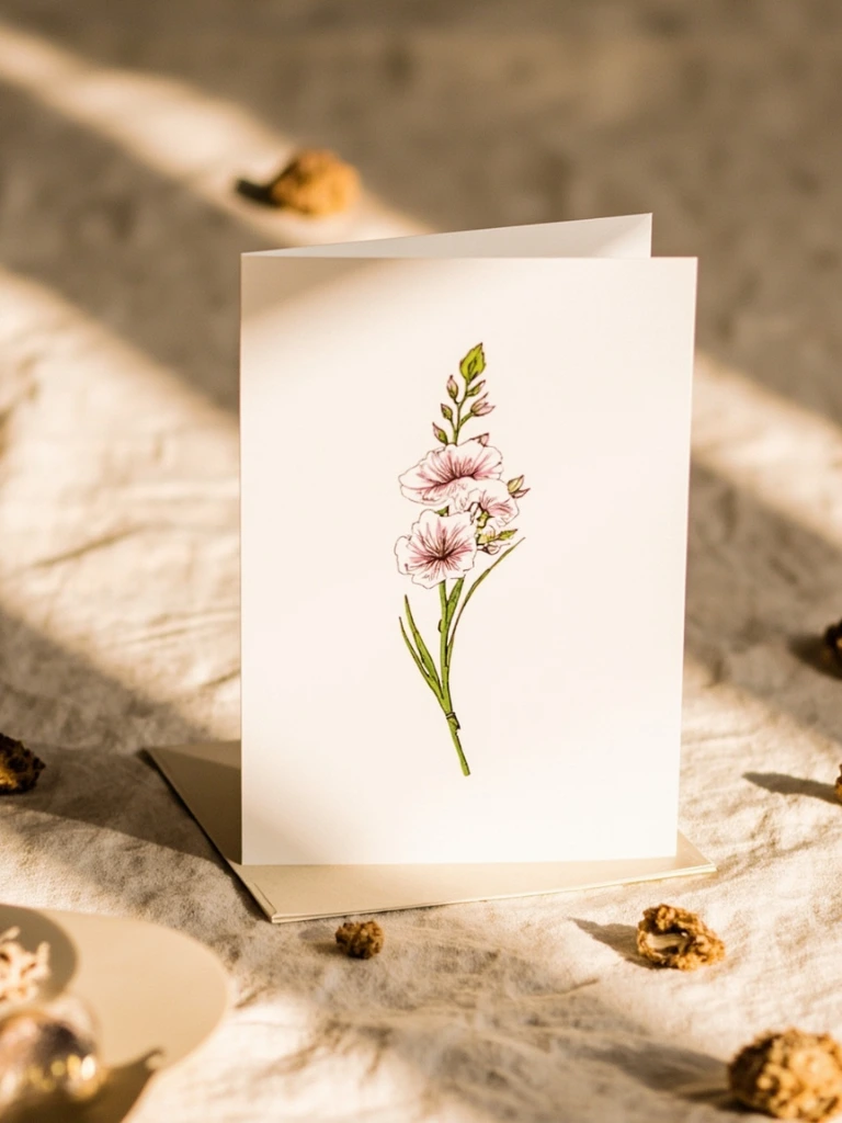 Hand-drawn botanical card by Studio Penfold