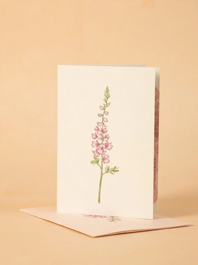 Foxglove thinking-of-you card by Mara Tindale